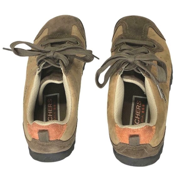 Skechers Signalize Womens 7.5 46047 Sneaker Brown Leather Suede Lace Up 46047 - Picture 5 of 12